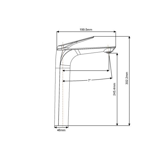 AU Chrome Tall Basin Mixer