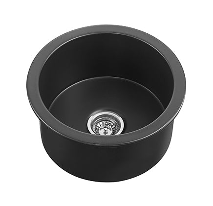 Camden Fireclay Round Sink - Black