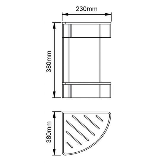 Matte Black Stainless Steel 2 Tier Shower Caddy Shelf