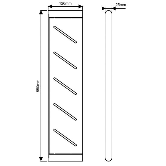 RUSHY Chrome Round Stainless Steel Shelf