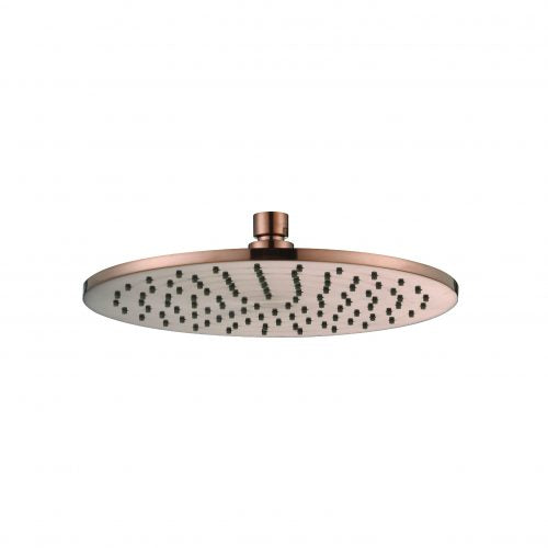 Brass Round Shower Head 250mm - Champagne