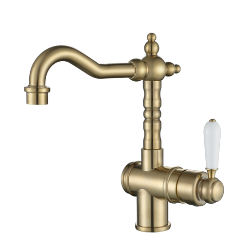 Bordeaux High Rise Basin Mixer - Brushed Bronze