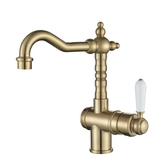 Bordeaux High Rise Basin Mixer - Brushed Bronze