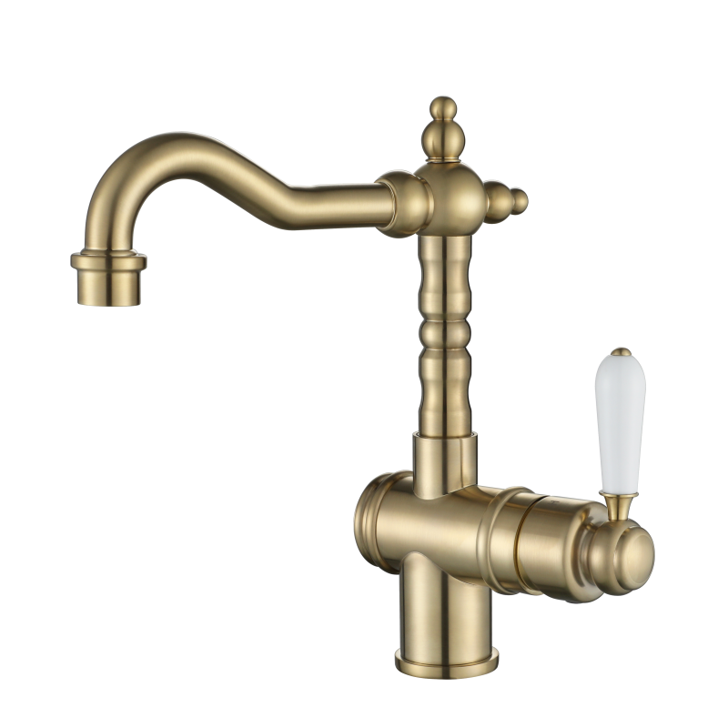 Bordeaux High Rise Basin Mixer - Brushed Bronze