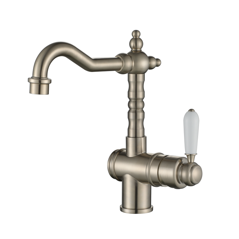 Bordeaux High Rise Basin Mixer - Brushed Nickel