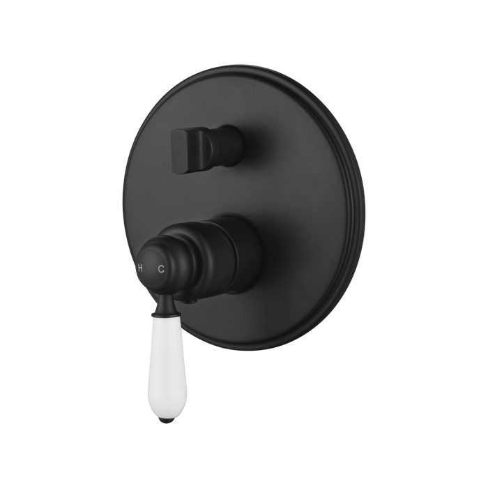 Bordeaux Shower Diverter Mixer - Matte Black