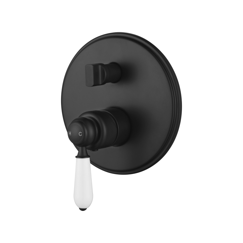 Bordeaux Shower Diverter Mixer - Matte Black