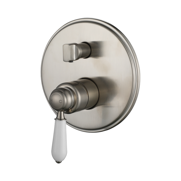 Bordeaux Shower Diverter Mixer - Brushed Nickel