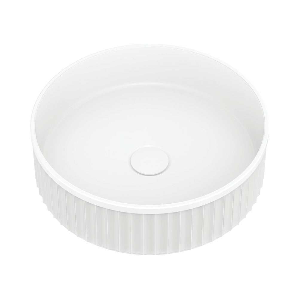 Minka Round Solid Surface Above Counter Basin - Matte White