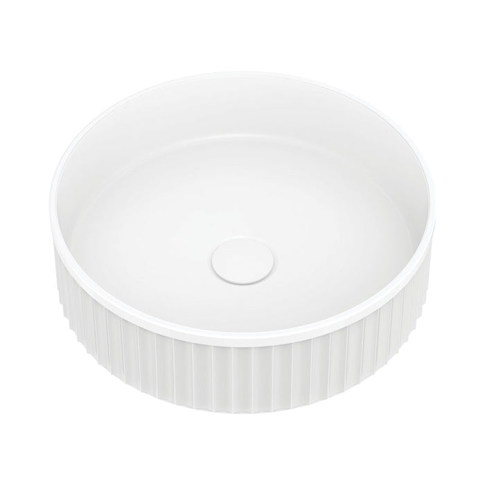 Minka Round Solid Surface Above Counter Basin - Matte White