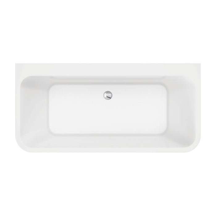 Delta Back-To-Wall Acrylic Bath - Gloss White