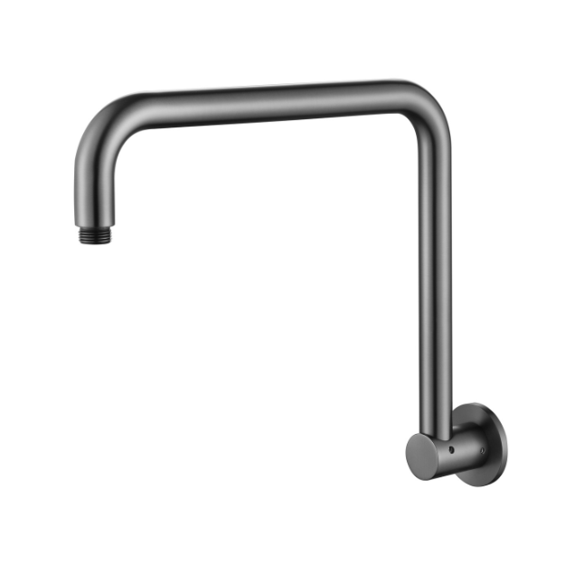 Round High Rise Shower Arm - Gun Metal