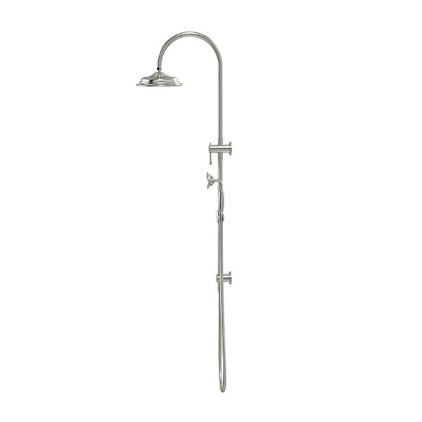 Harrington Combination Shower Rail Set - Brushed Nickel