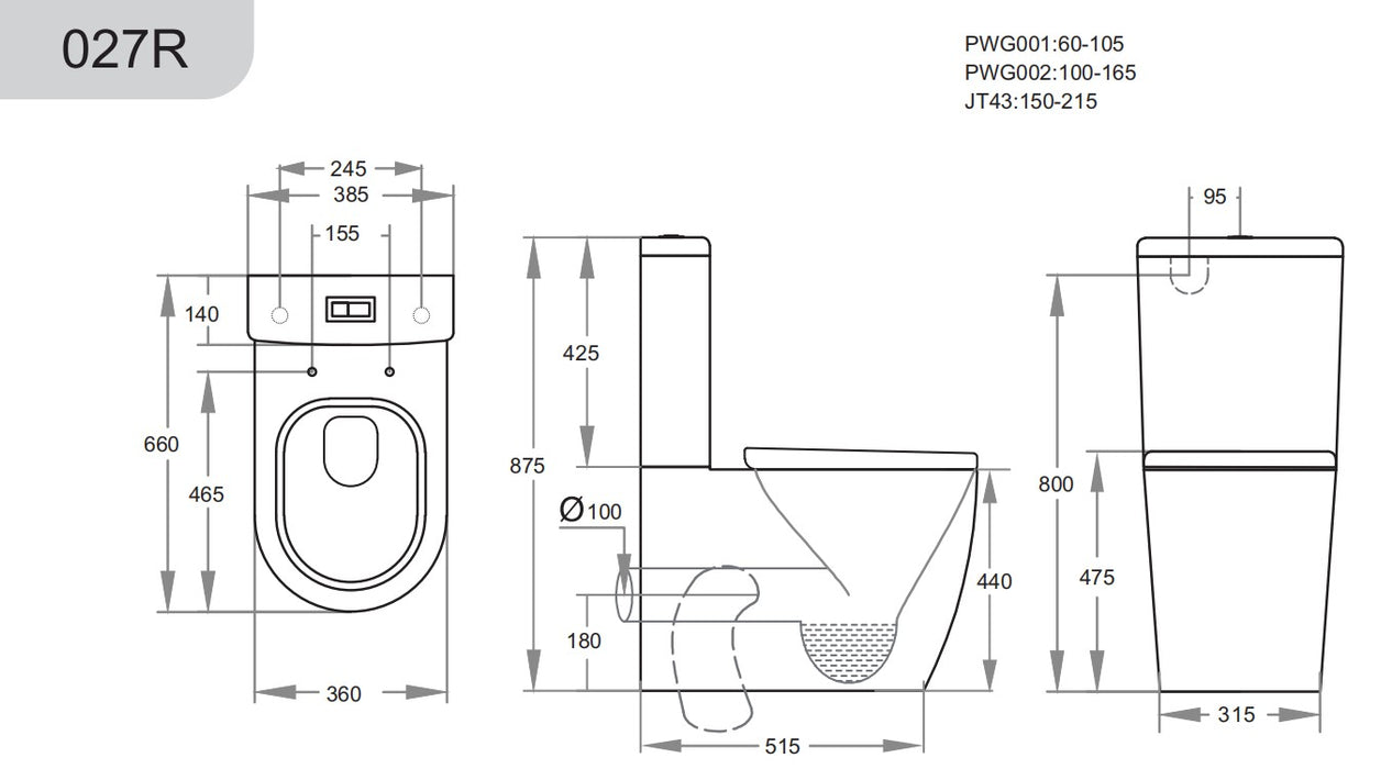 Elvera Rimless Toilet Suite