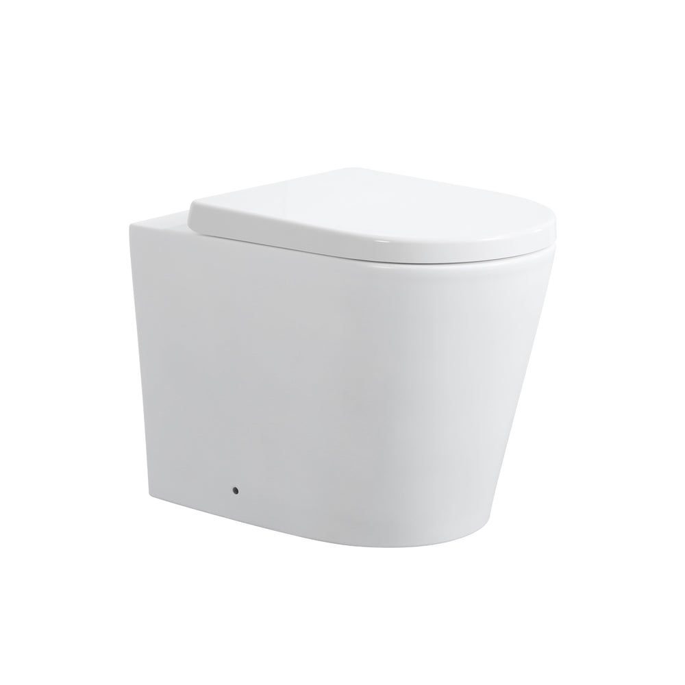 Avis Rimless Wall Faced Floor Pan - Matte White