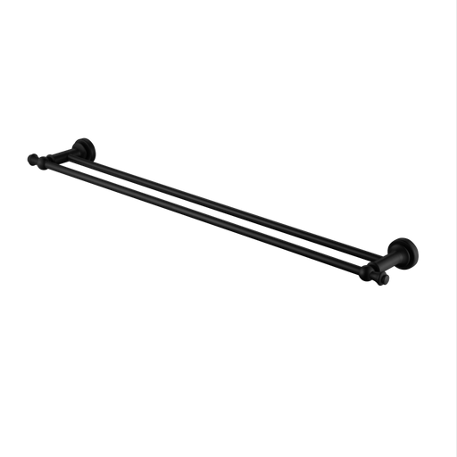 Medoc 750mm Double Towel Rail - Matte Black