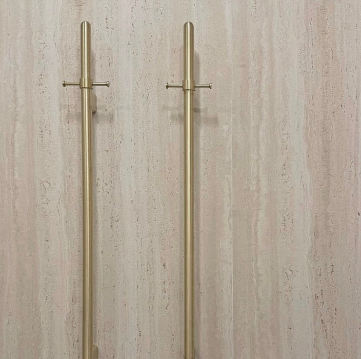 Heated Vertical Towel Rail - Tiger Bronze