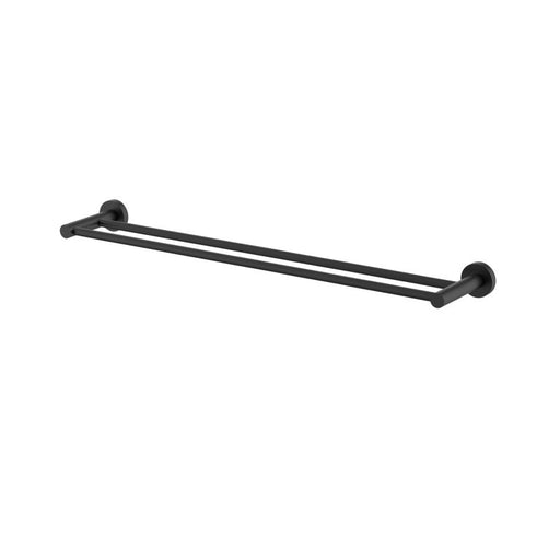 Mirage Double Towel Rail Black 600mm  - Matte Black