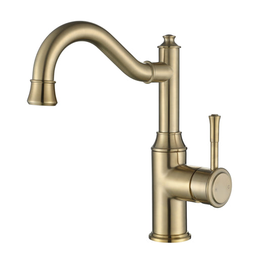 Montpellier Shepherd’s Crook High Rise Basin Mixer - Brushed Bronze