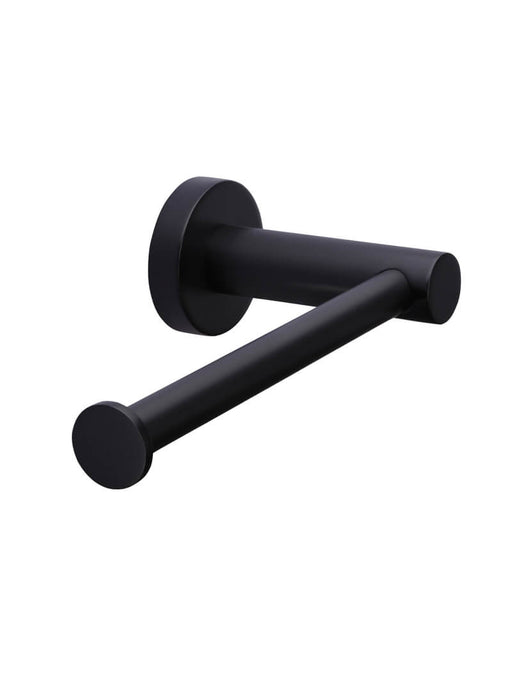 Round Toilet Roll Holder -  Matte Black