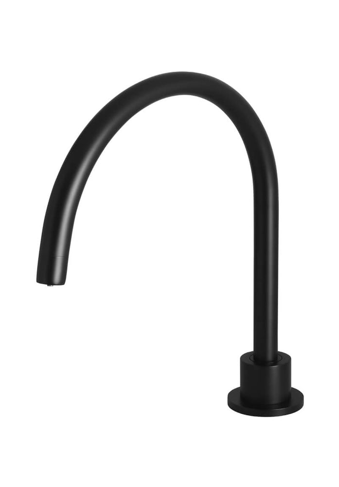 Round Gooseneck High-Rise Swivel Hob Spout - Matte Black