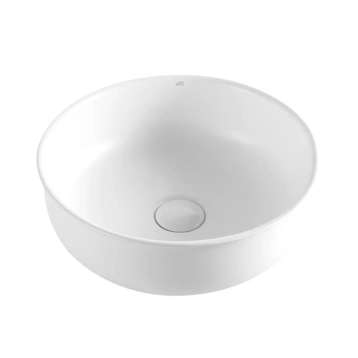 BRONTE ROUND 360X360X130 GLOSS WHITE BASIN