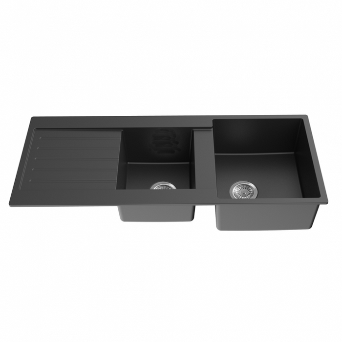 Quartz Top/Undermount  Kitchen Sink - 1160mm Matte Black