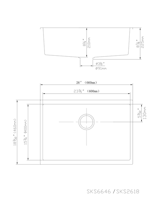 Quartz Top/Undermount Kitchen Sink - 660mm Matte Black