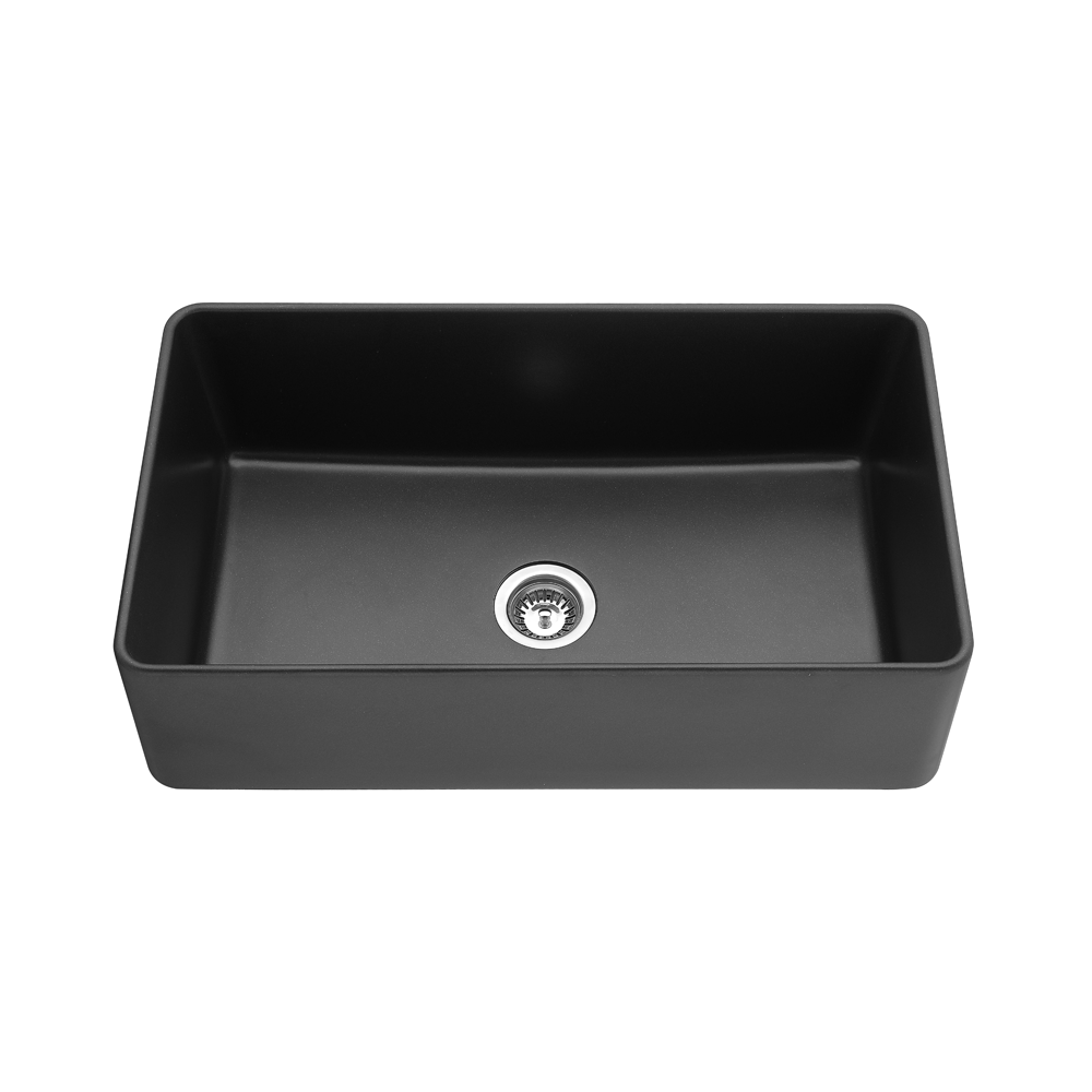 Quartz Single Butler Sink Matte Black - 838mm