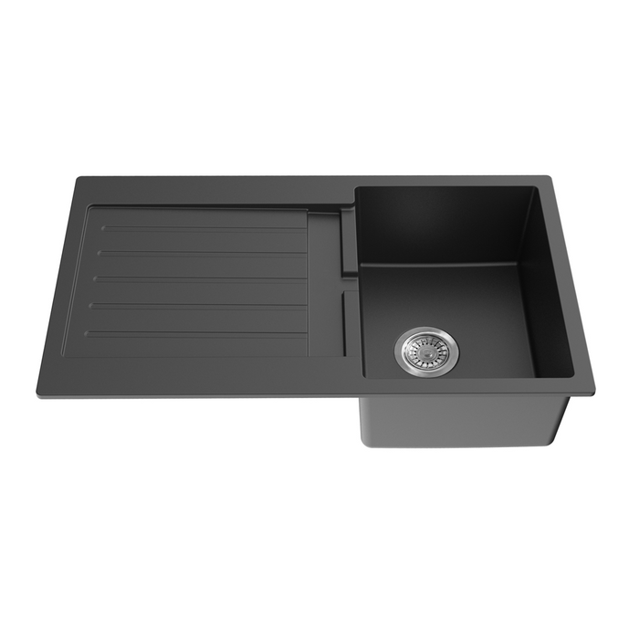 Quartz Top/Undermount  Kitchen Sink - 860mm Matte Black