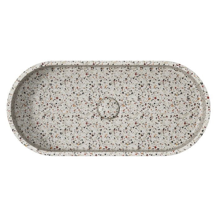 Jada Pill Concrete Above Counter Basin - Terrazzo