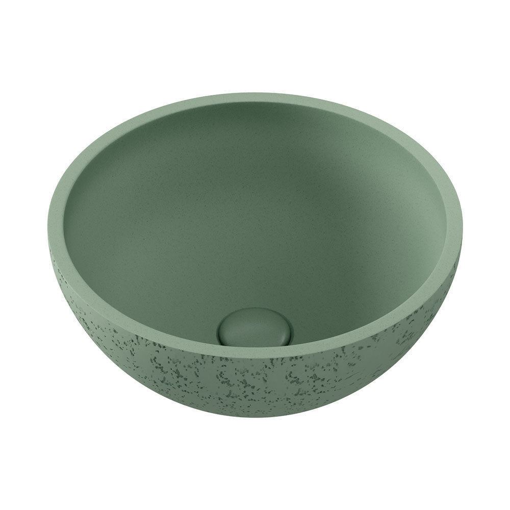 Alba Round Concrete Above Counter Basin - Sage