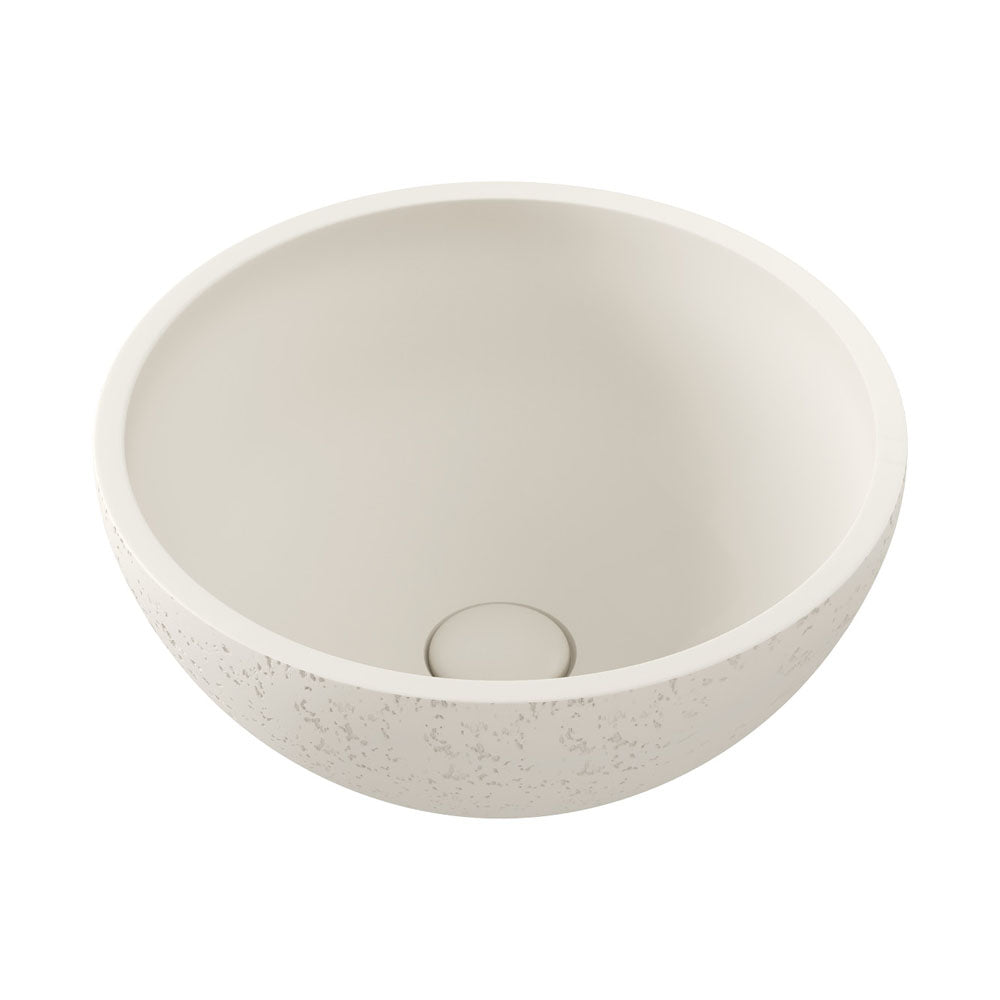 Alba Round Concrete Above Counter Basin - Warm White