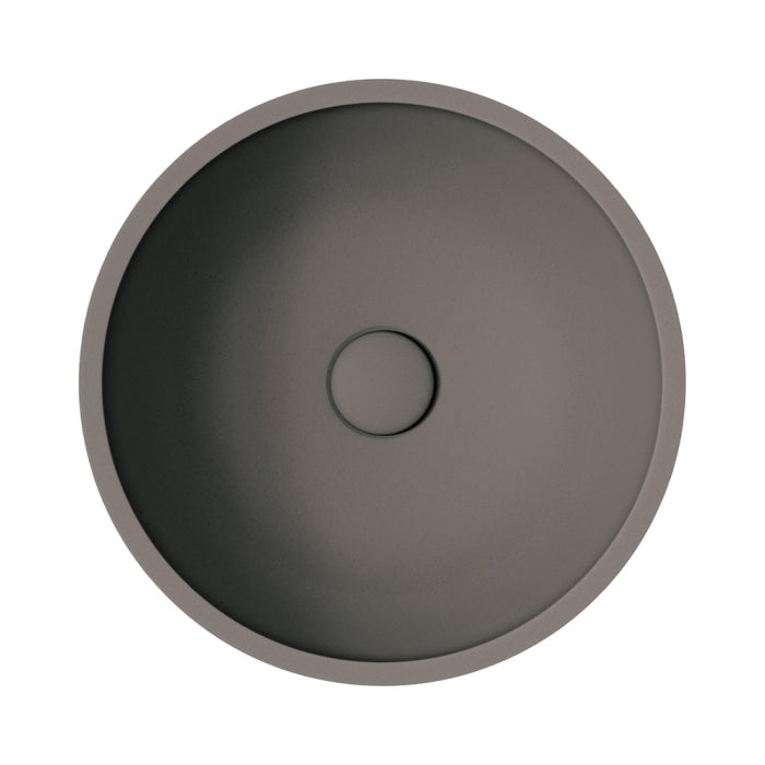 Alba Round Concrete Above Counter Basin - Warm Grey