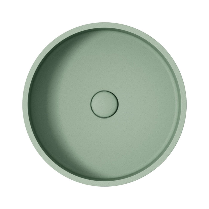 Jada Round Concrete Above Counter Basin - Sage