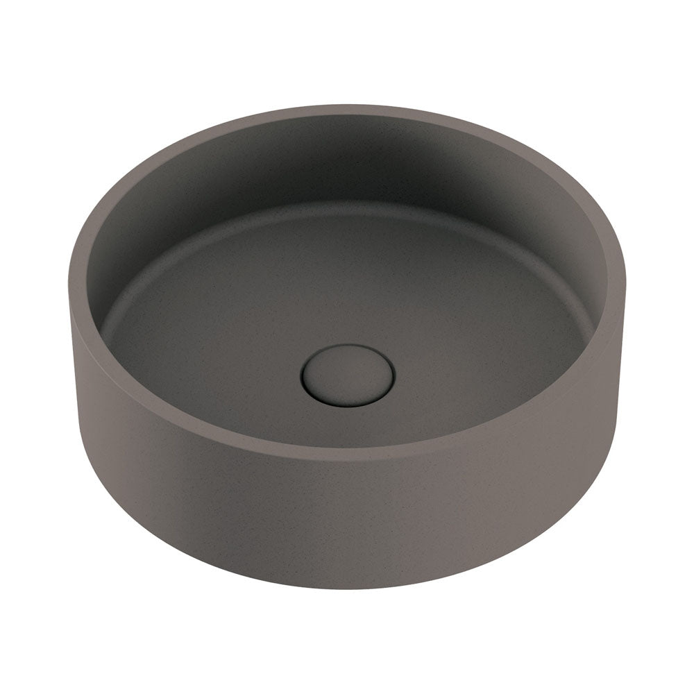 Jada Round Concrete Above Counter Basin - Warm Grey