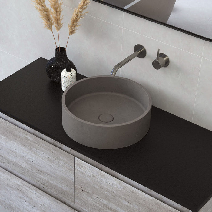 Jada Round Concrete Above Counter Basin - Warm Grey