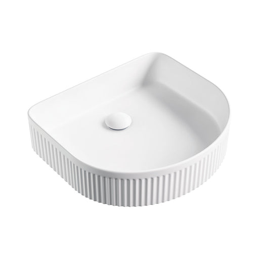 Eleanor Arch Above Counter Fluted Basin - Matte White