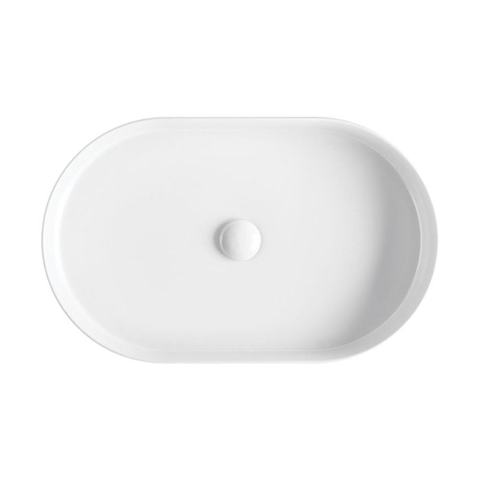 Eleanor Oval Above Counter Fluted Basin - Gloss White