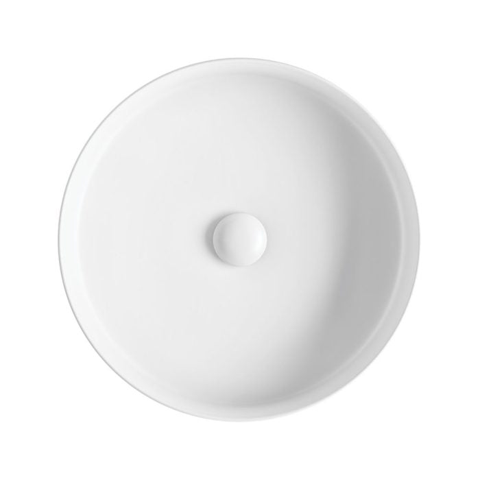 Eleanor Round Above Counter Fluted Basin - Matte White