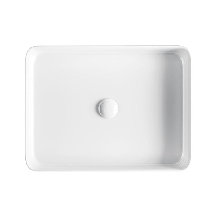 Eleanor Rectangular Above Counter Fluted Basin - Gloss White