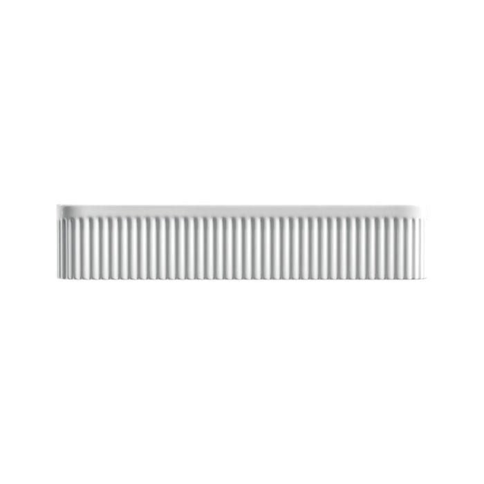 Eleanor Rectangular Above Counter Fluted Basin - Gloss White