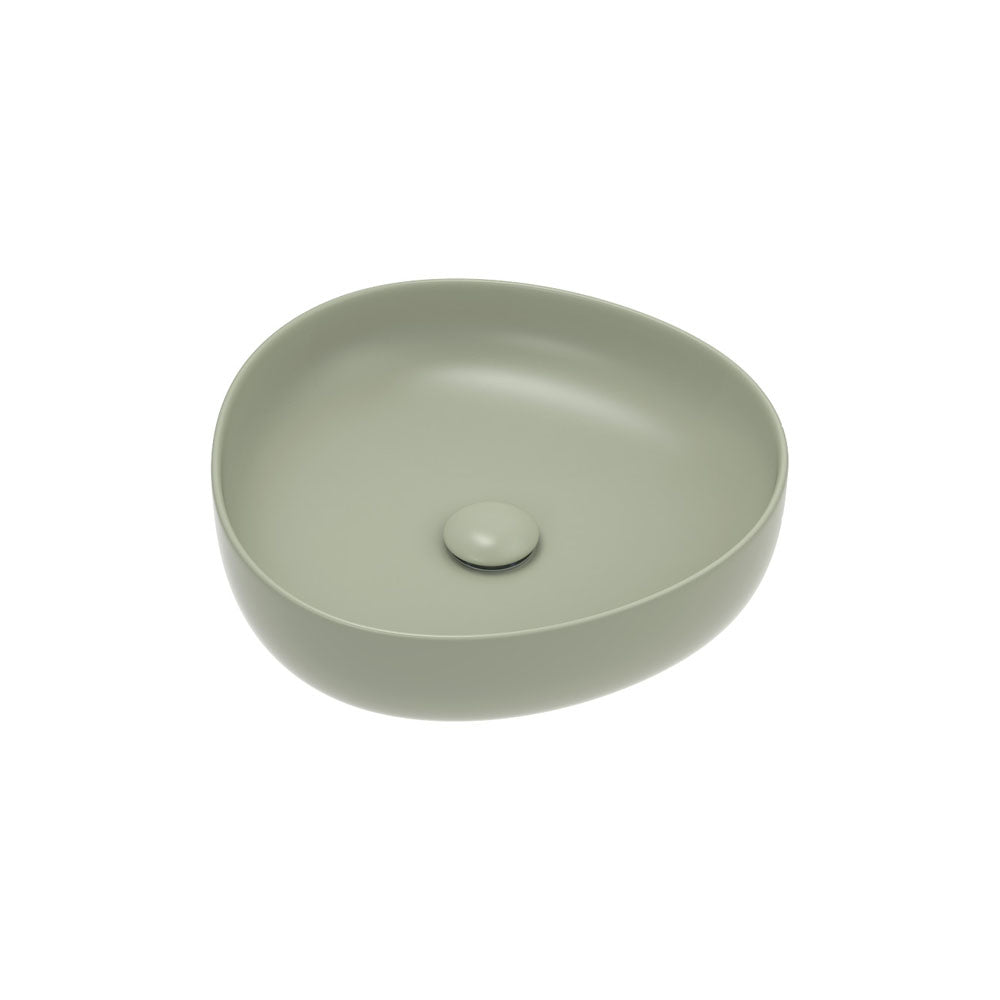 Pebble Small Above Counter Basin - Matte Olive