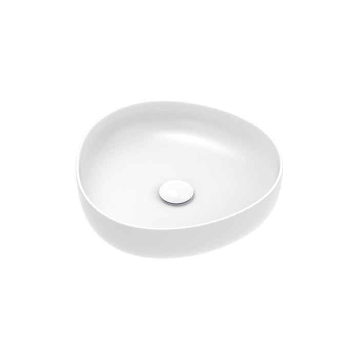 Pebble Small Above Counter Basin - Matte White