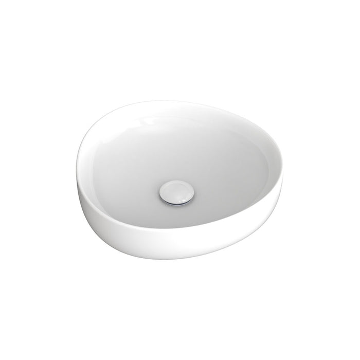 Pebble Small Above Counter Basin - Gloss White