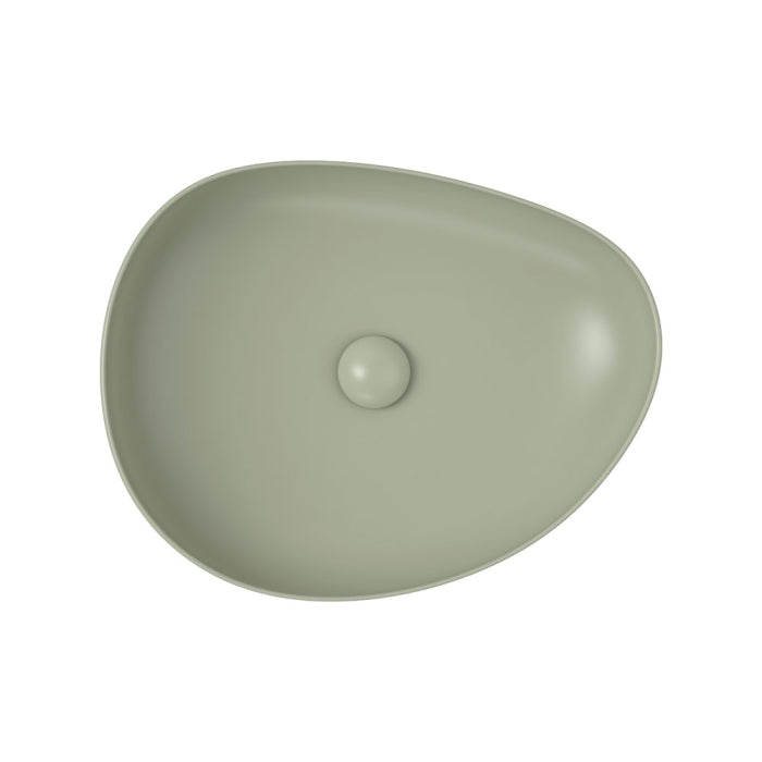 Pebble Medium Above Counter Basin - Matte Olive