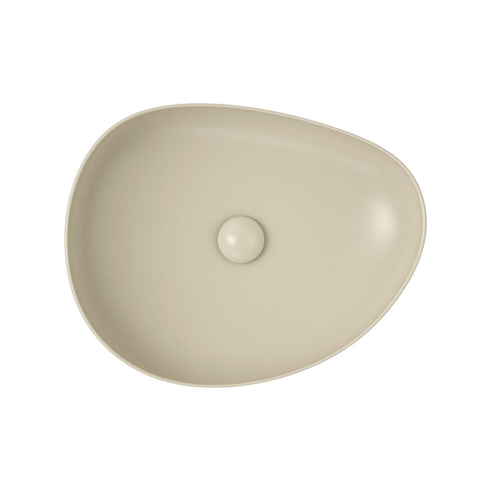 Pebble Medium Above Counter Basin - Matte Khaki