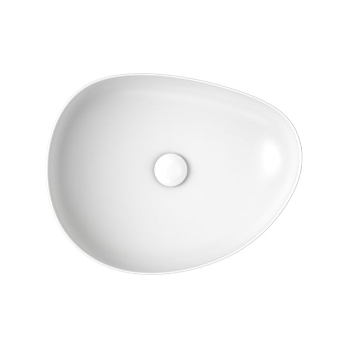 Pebble Medium Above Counter Basin - Matte White