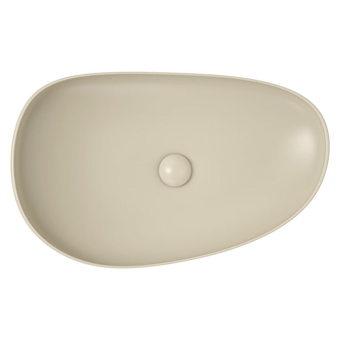 Pebble Large Above Counter Basin -  Matte Khaki