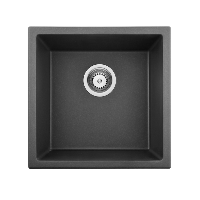 Quartz Top/Undermount Kitchen Sink - 660mm Matte Black